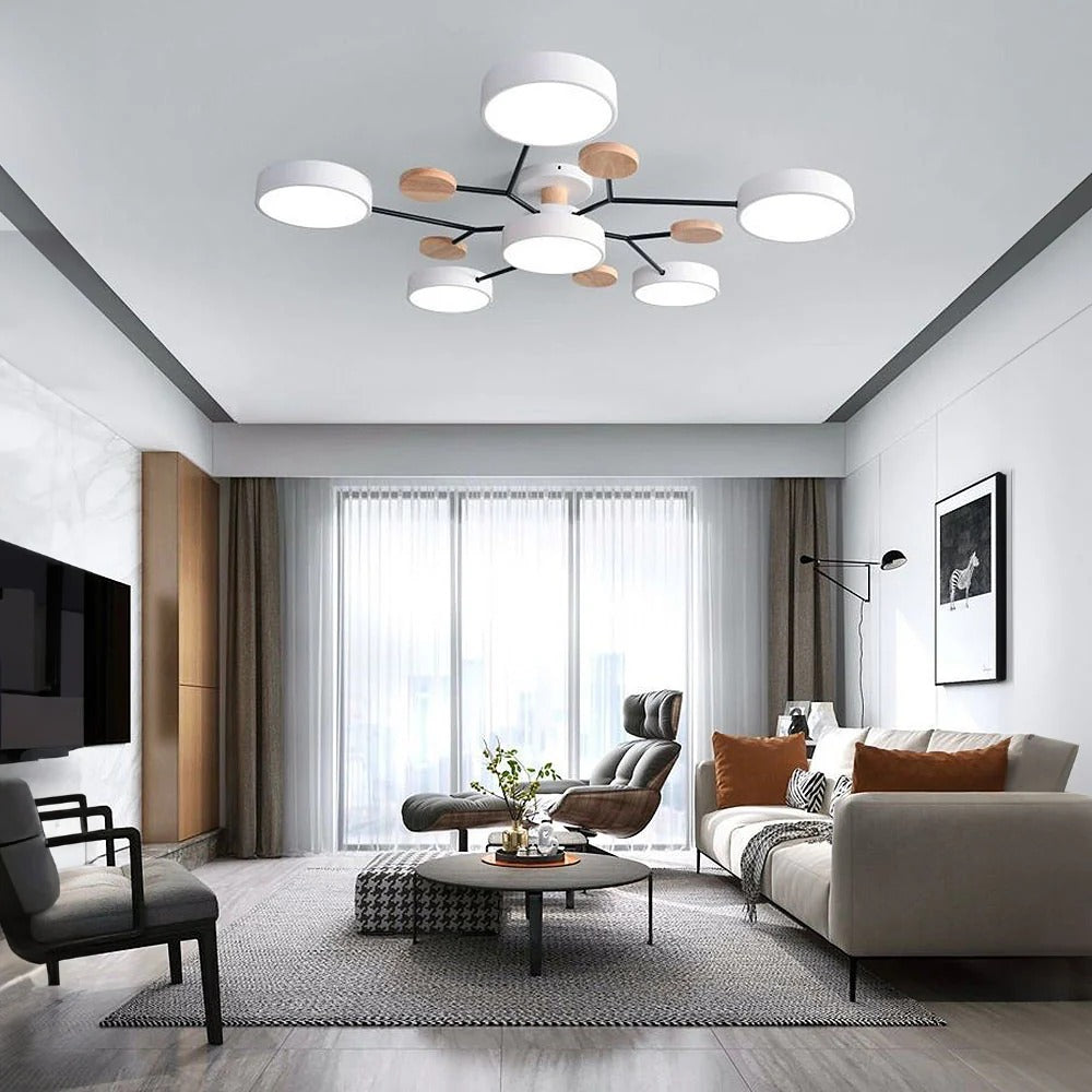 Modern LED-ljuskrona för vardagsrummet