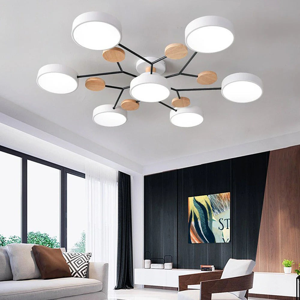 Modern LED-ljuskrona för vardagsrummet