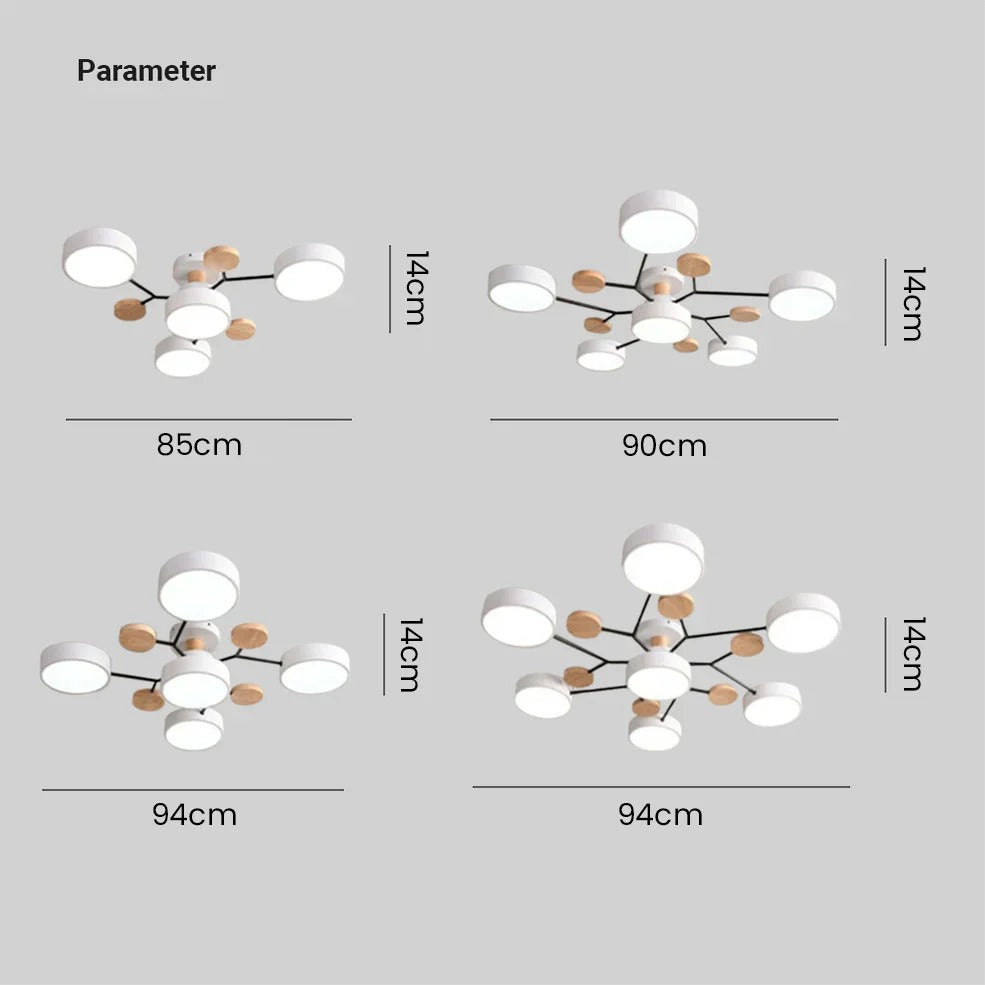 Modern LED-ljuskrona för vardagsrummet