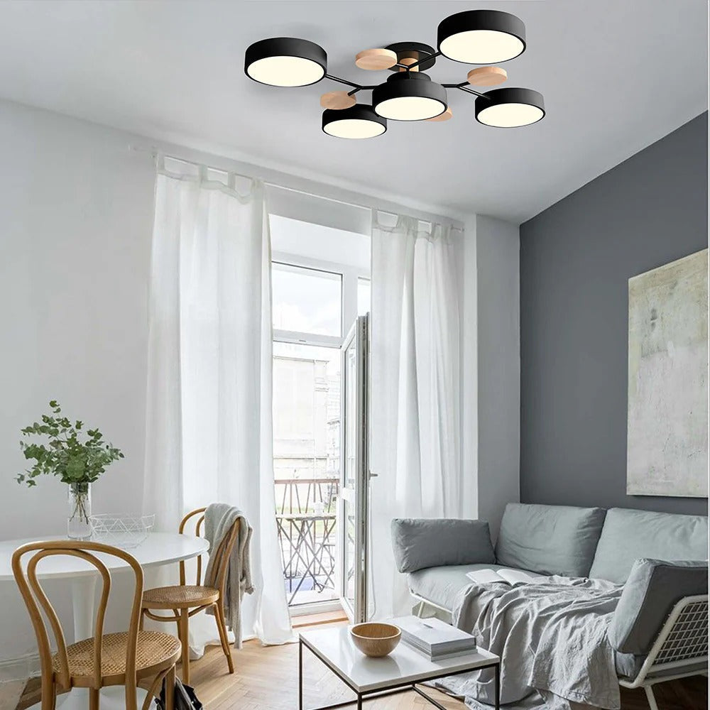 Modern LED-ljuskrona för vardagsrummet
