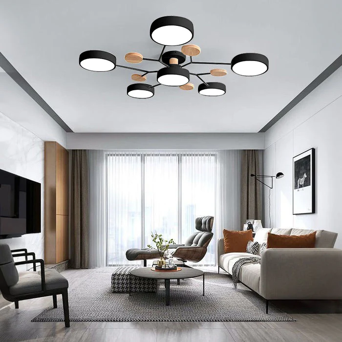 Modern LED-ljuskrona för vardagsrummet