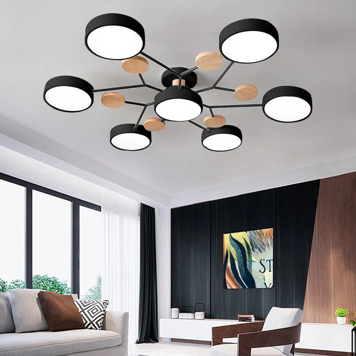 Modern LED-ljuskrona för vardagsrummet