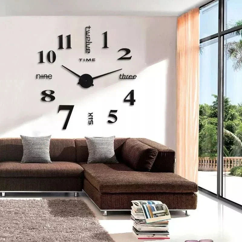3D-väggklocka | Modern 3D-dekoration med elegant stil