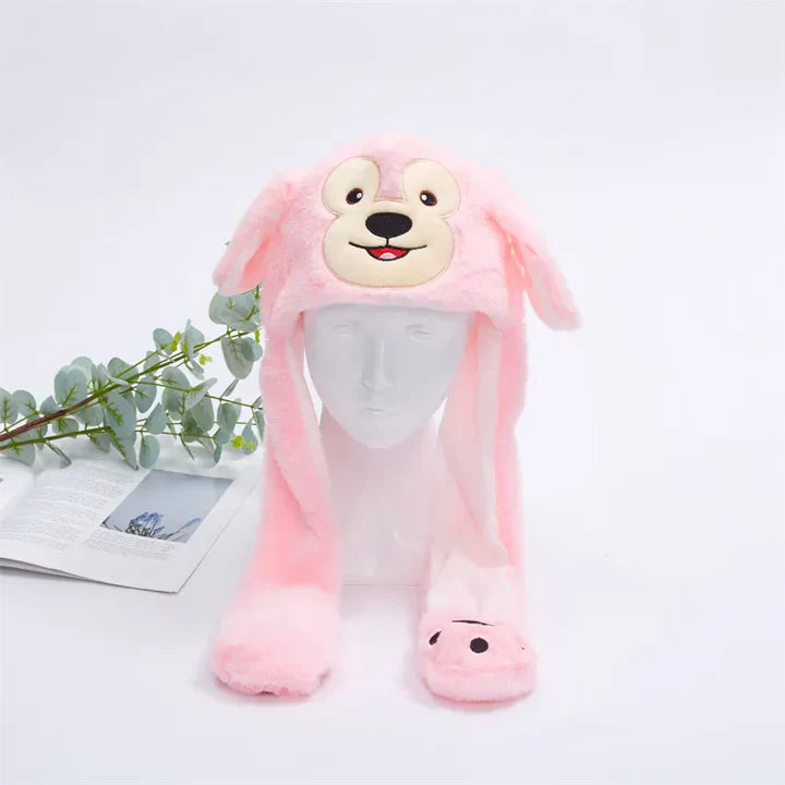 Bounce Bunny - söt mössa med rörliga öron för skoj och värme