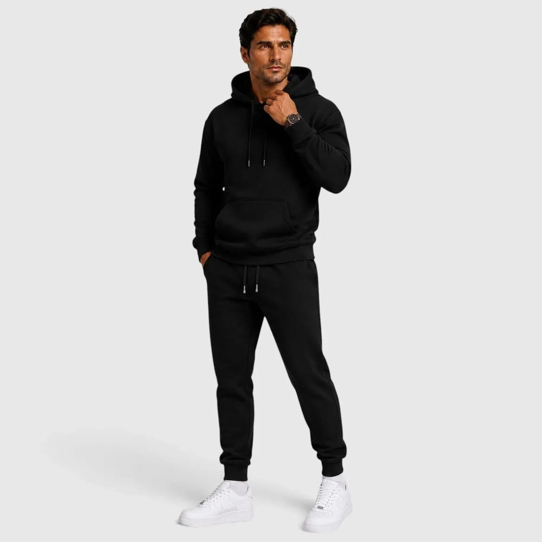 Loungeset för herr, huvtröja och joggingbyxor