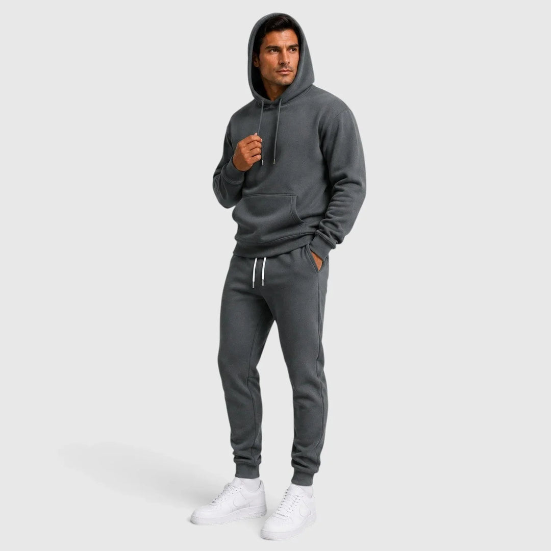 Loungeset för herr, huvtröja och joggingbyxor