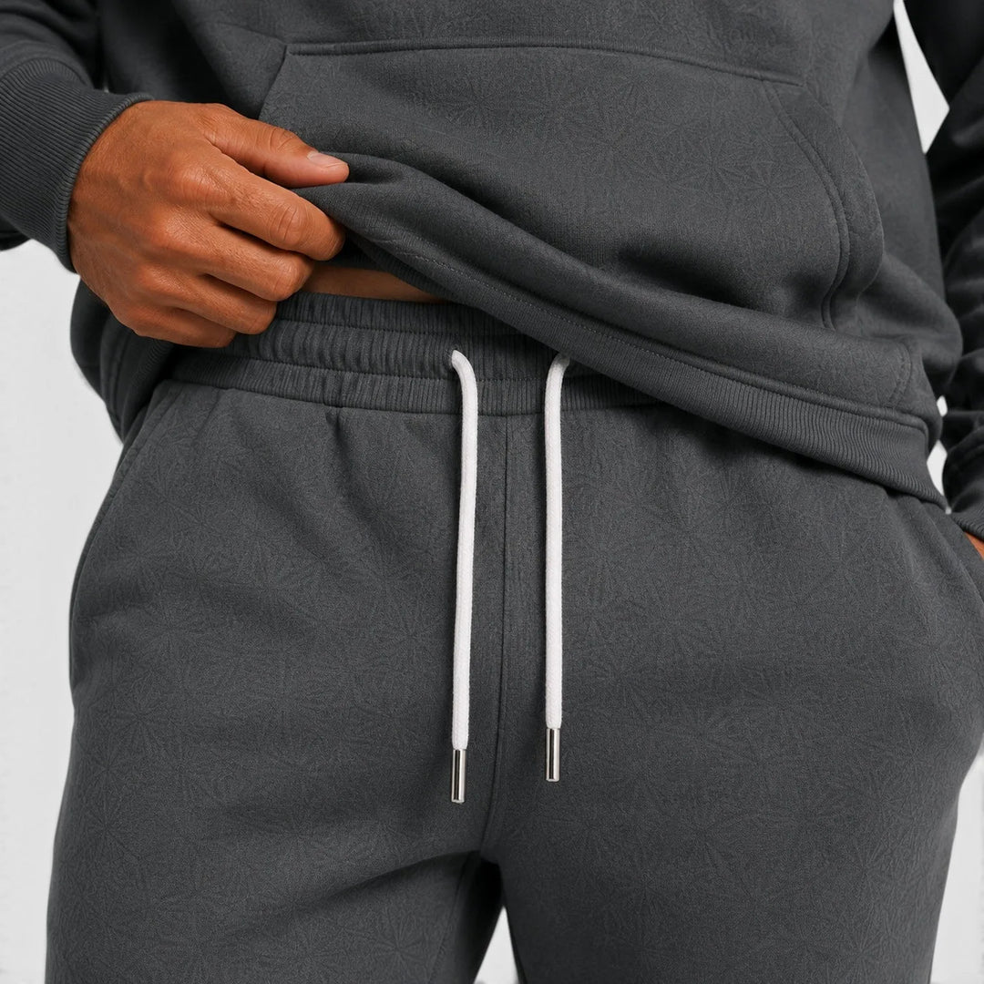 Loungeset för herr, huvtröja och joggingbyxor