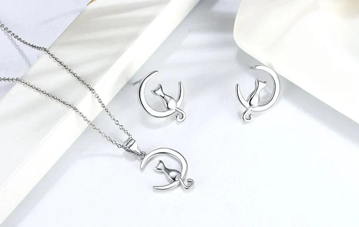 Måne & Katt Knoppörhängen i sterlingsilver