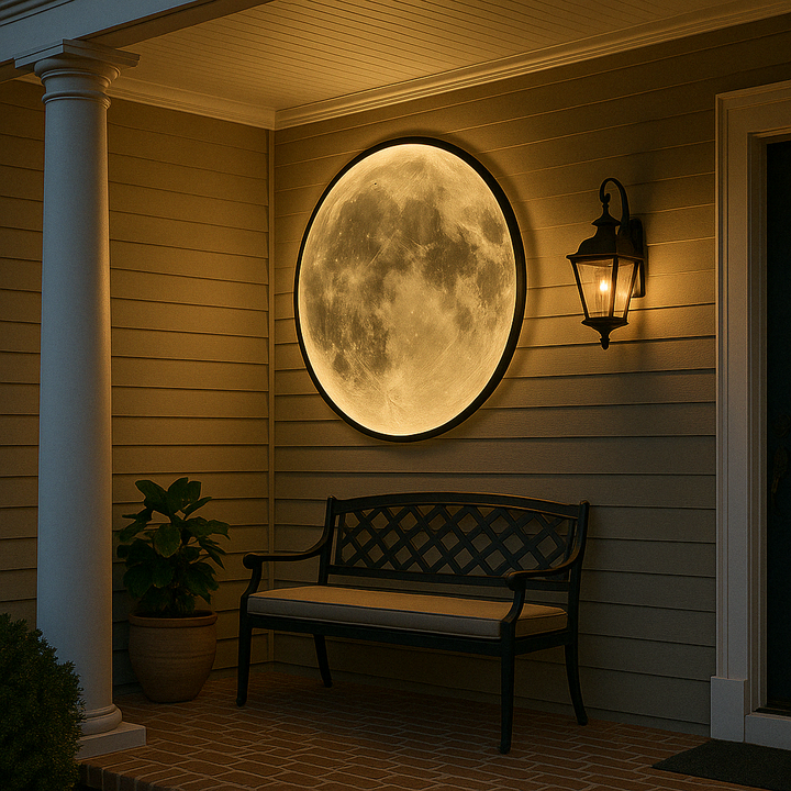 Lunara Moon Vägglampa Visar Realistiska Krater-detaljer och Mjukt LED-ljus