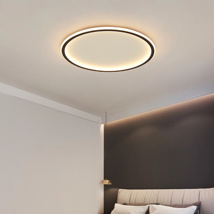 Skandinavisk rund taklampa med LED-belysning
