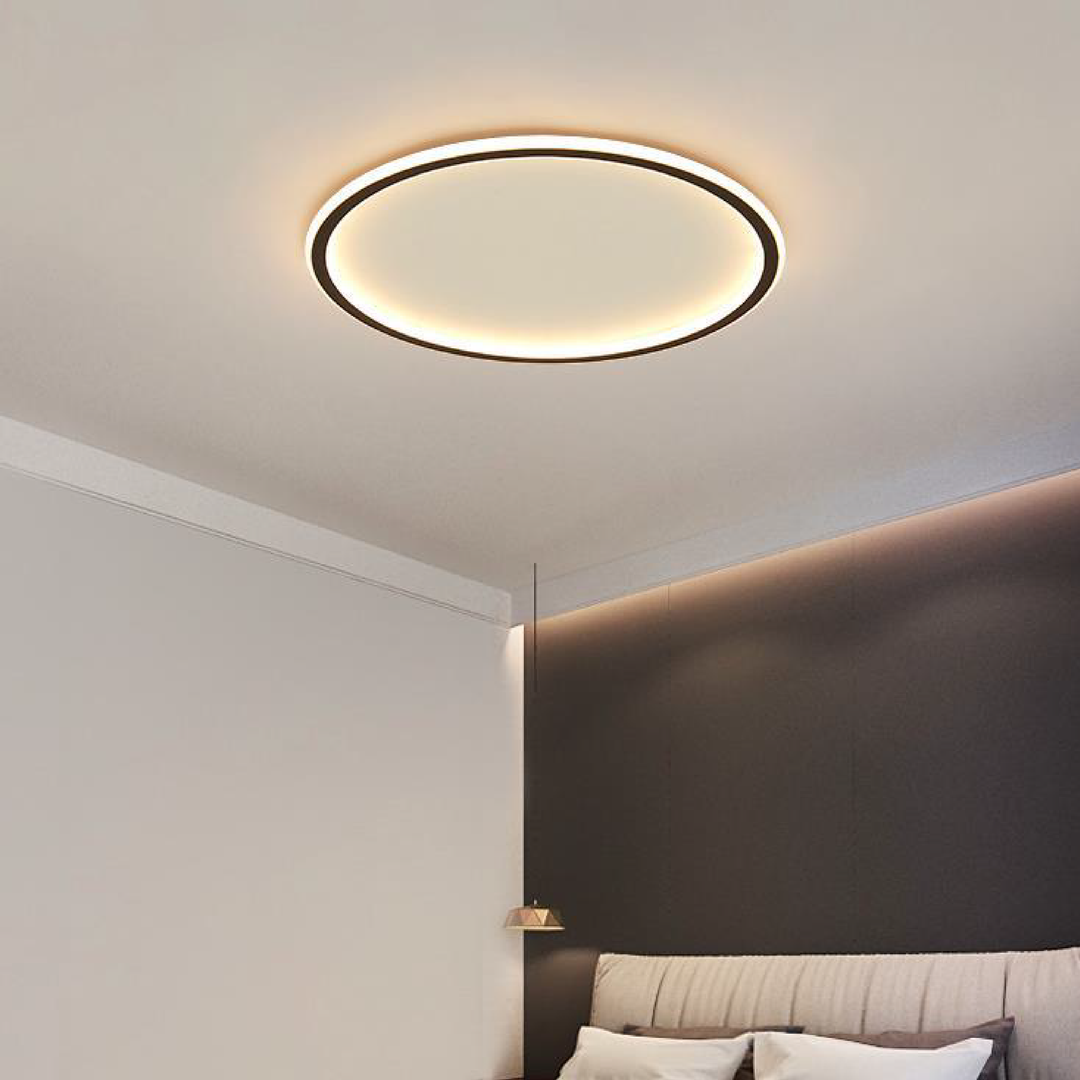 Skandinavisk rund taklampa med LED-sken