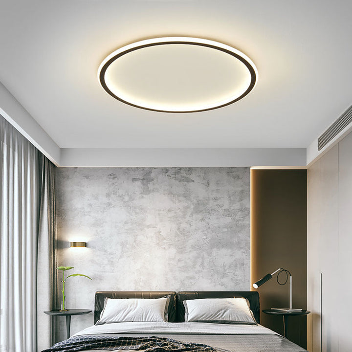 Skandinavisk rund taklampa med LED-belysning