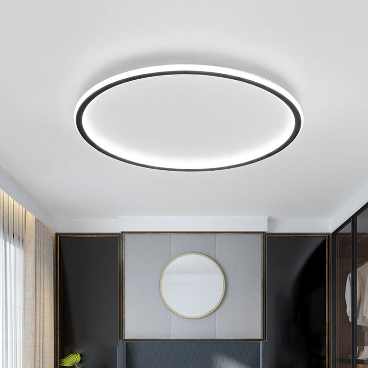 Skandinavisk rund taklampa med LED-belysning