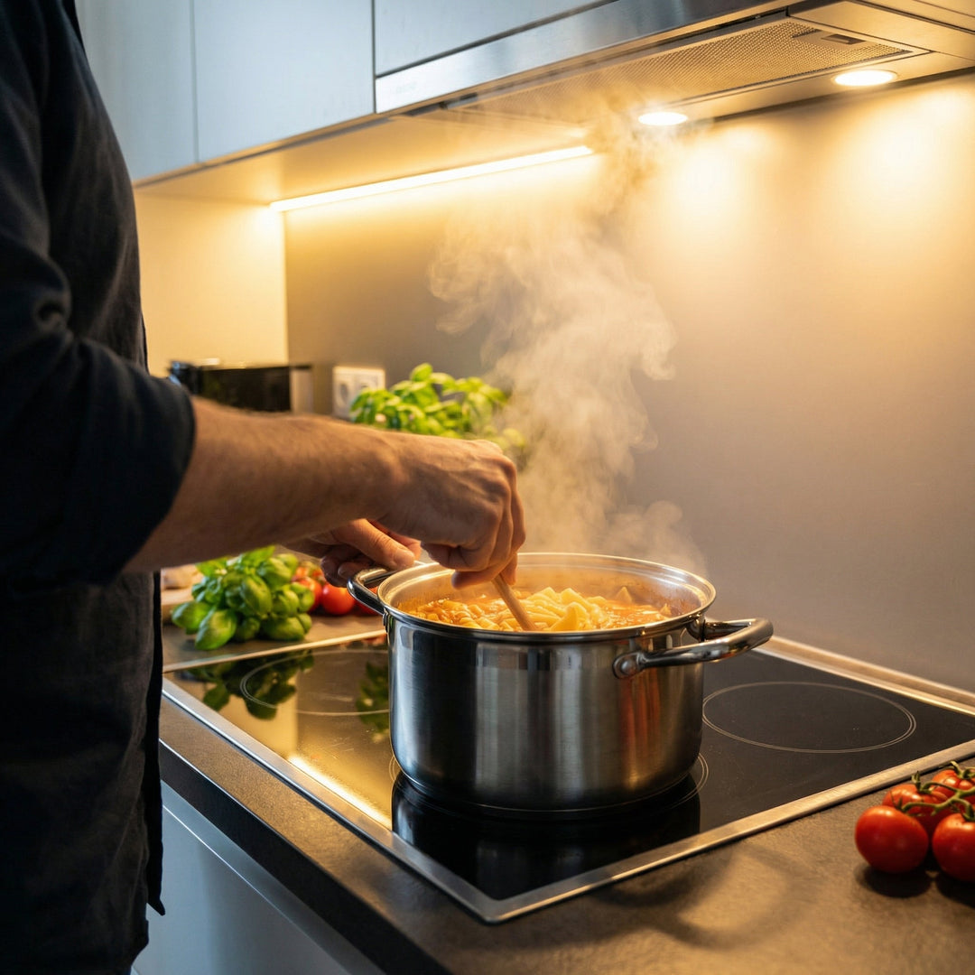 Kokkärl i titan med lock, PFAS-fri
