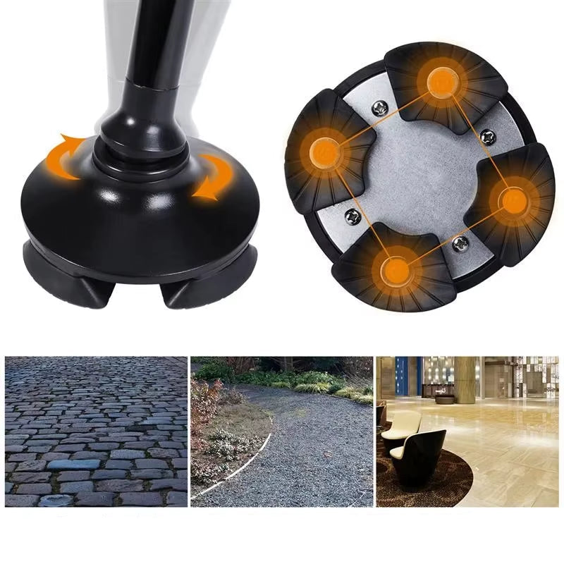 Hopfällbar käpp med LED-belysning - Säker och kompakt