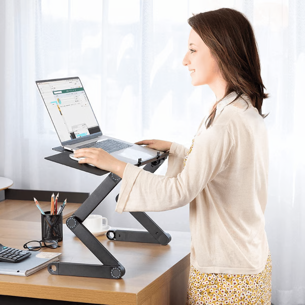 Ergonomiskt laptopstativ med 360° rotation – FlexStand