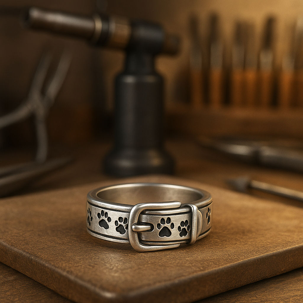 Söt och Stilren Hundinspirerad Halsband Ring