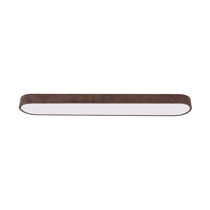 Oval LED-taklampa Nordic Glow med träaccent