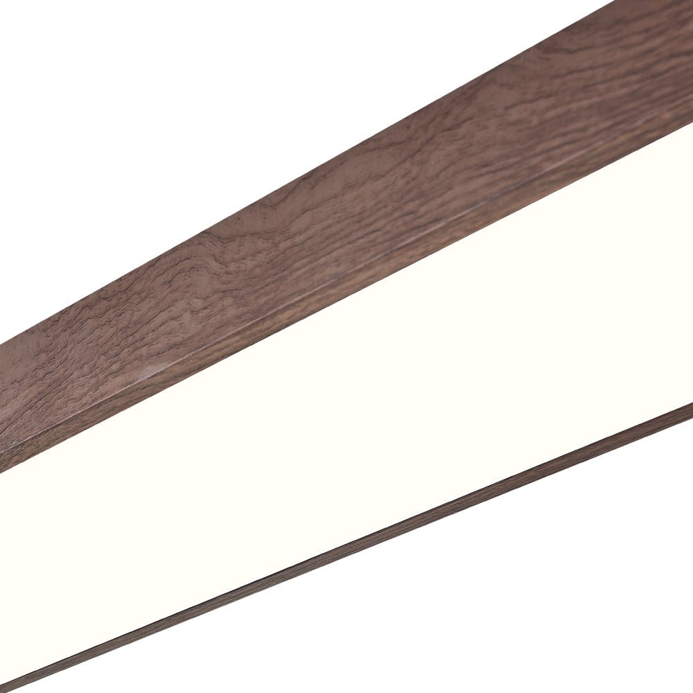 Oval LED-taklampa Nordic Glow med träaccent