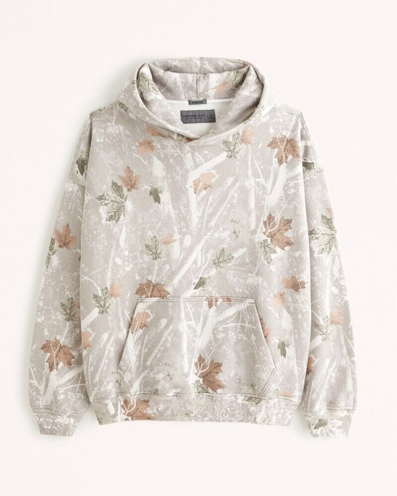 Varm höstmysig hoodie med ryggtryck – Love