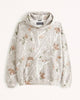 Varm höstmysig hoodie med ryggtryck – Love