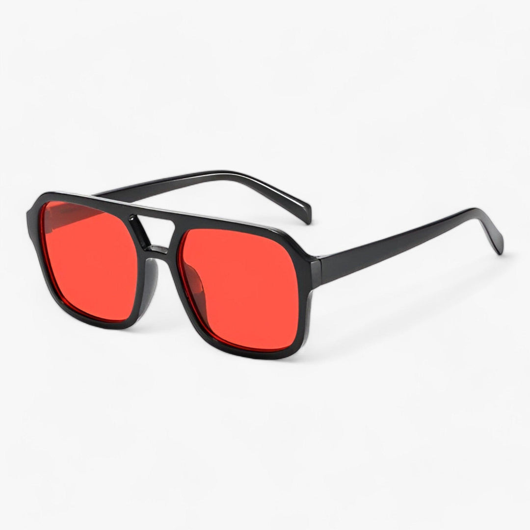Vintage fyrkantiga solglasögon med UV400-skydd