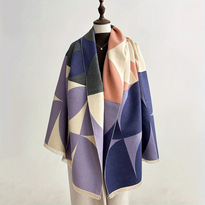 Vändbar Poncho Scarf