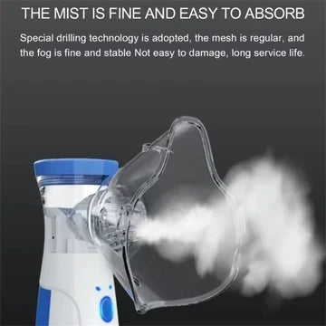 Bärbar mesh-inhalator för vuxna och barn – tyst, USB-laddningsbar inhalator