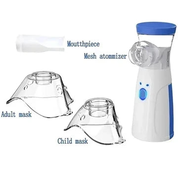 Bärbar mesh-inhalator för vuxna och barn – tyst, USB-laddningsbar inhalator
