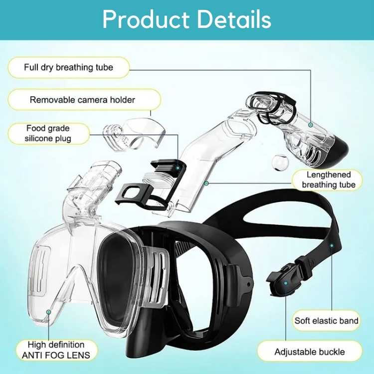 Hopfällbar snorkelmask ProDive