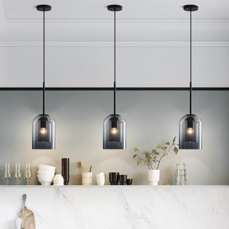 Elegant Ljuskrona i Dubbelt Glas - AuraGlas