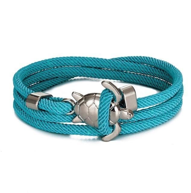 Elegant silverarmband med havssköldpaddsmotiv
