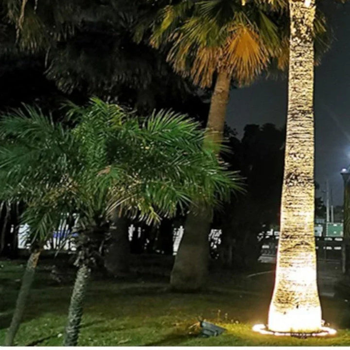 LED-trädbelysning – rund 360° markspotlight för trädgårdar, gångar och landskap