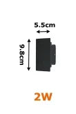 Modern utomhuslampa – LED-vägglampa upp/ner, vattentät, vertikal design