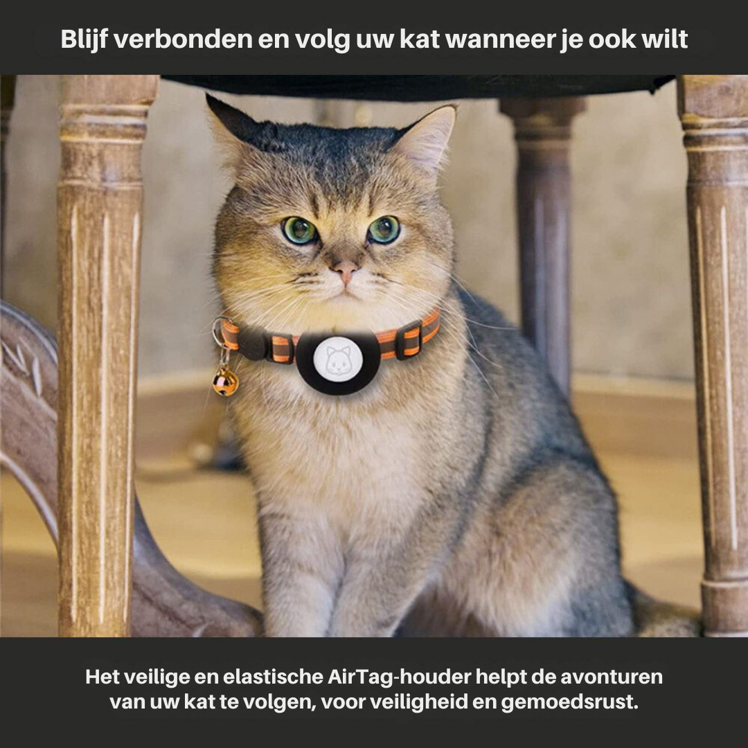 GPS-halsband för katter med reflekterande design