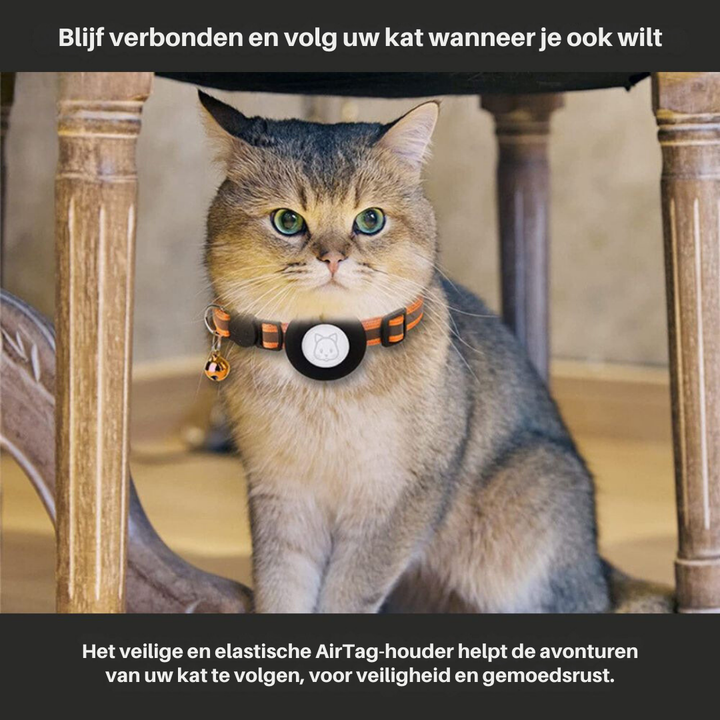 GPS-halsband för katter med reflekterande design