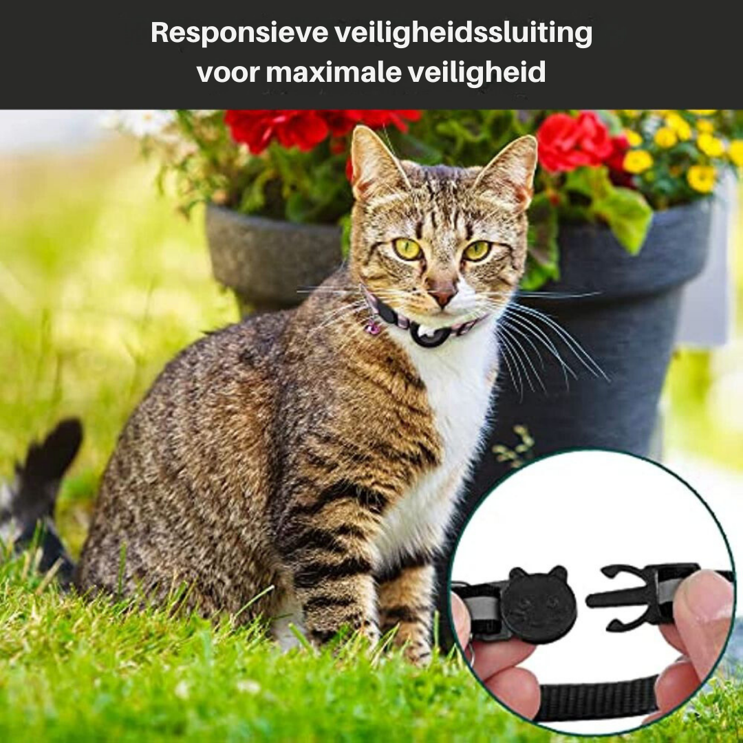 GPS-halsband för katter med reflekterande design