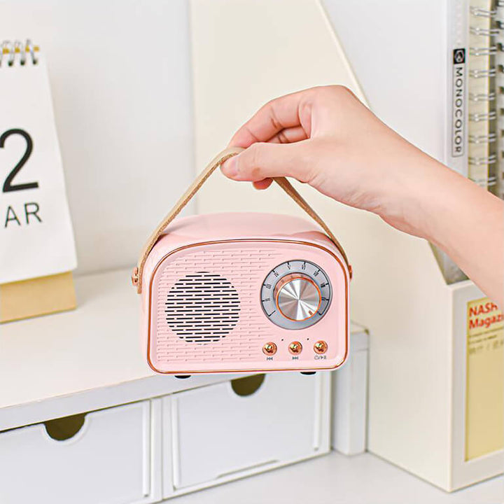 Sandsberg Retro Radio Bluetooth-högtalare | Sladdlös | Portabel | Elegant ljud för hemmet och på resande fot