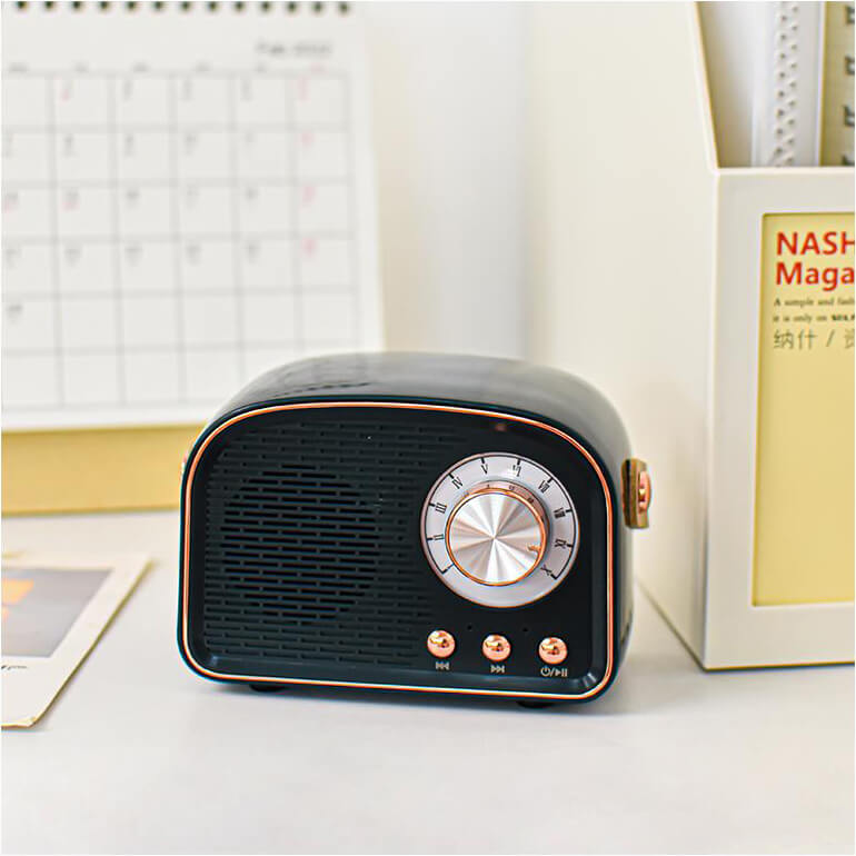 Sandsberg Retro Radio Bluetooth-högtalare | Sladdlös | Portabel | Elegant ljud för hemmet och på resande fot