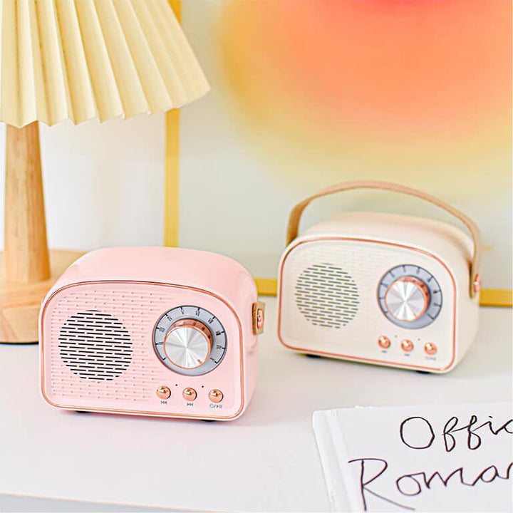 Sandsberg Retro Radio Bluetooth-högtalare | Sladdlös | Portabel | Elegant ljud för hemmet och på resande fot