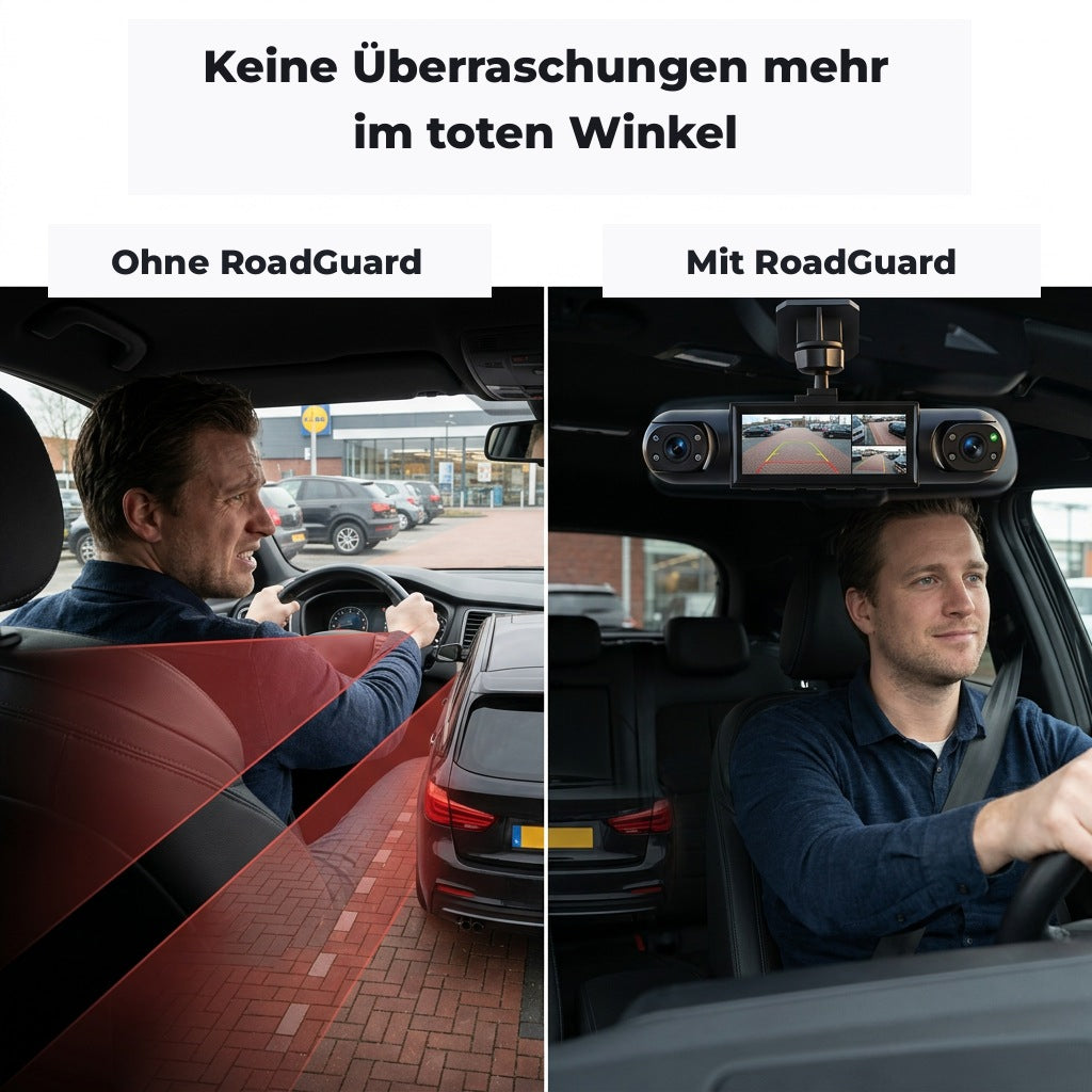 4-kanals dashcam med mörkerseende, GPS och 360°-täckning