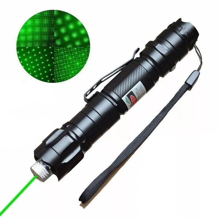 Laddningsbar grön laserpekare med lång räckvidd och hög precision