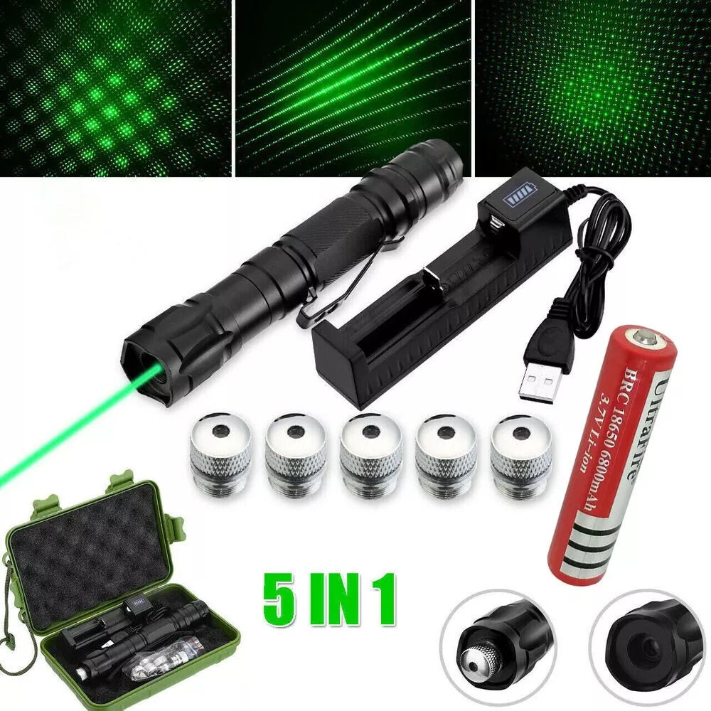 Laddningsbar grön laserpekare med lång räckvidd och hög precision