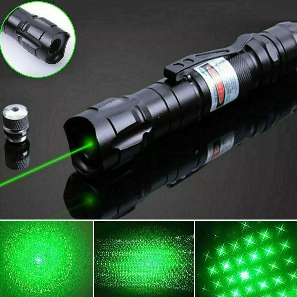 Laddningsbar grön laserpekare med lång räckvidd och hög precision