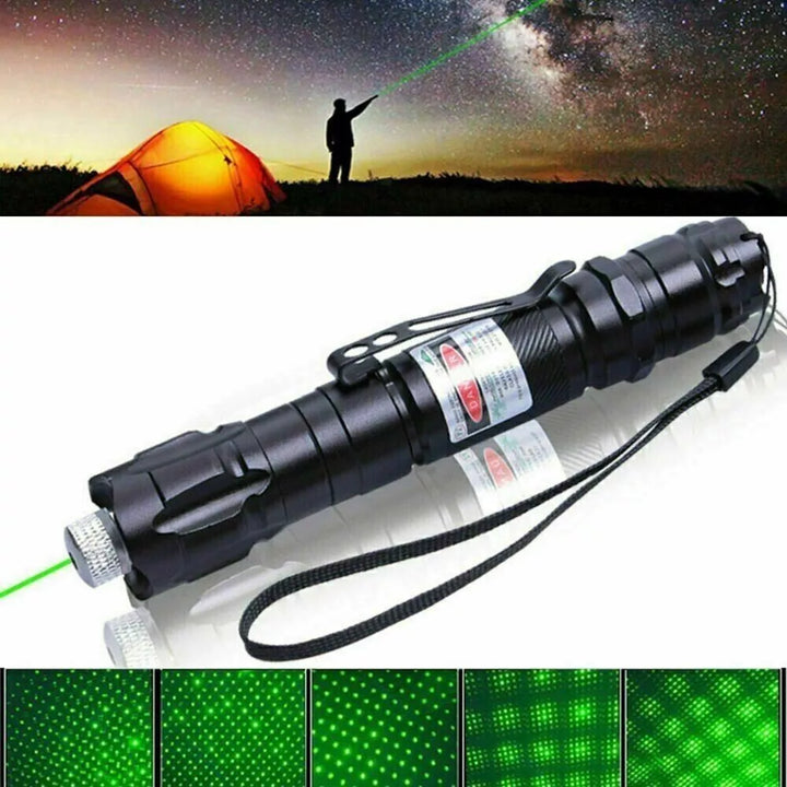 Laddningsbar grön laserpekare med lång räckvidd och hög precision
