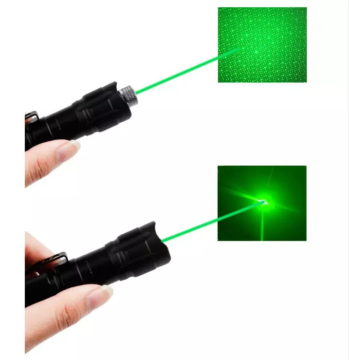 Laddningsbar grön laserpekare med lång räckvidd och hög precision