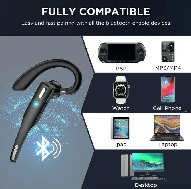 Trucker Dual Mic Bluetooth 5.1 trådlöst headset med brusreducering
