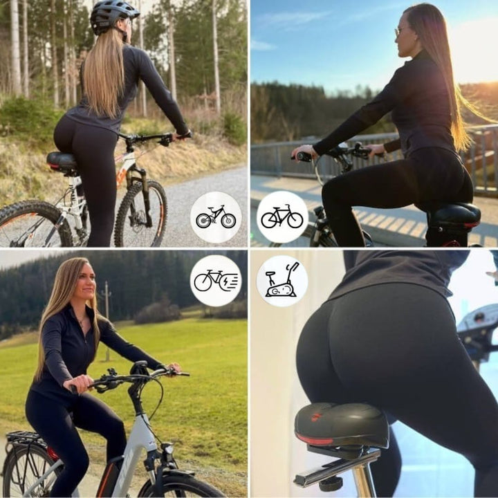 Cykelsadel för herr & dam | Bekväm sadel med fjädring | SellaPro