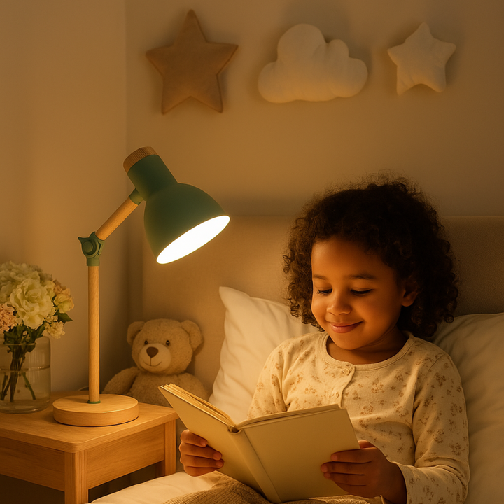 Skandinavisk bordslampa i trä | Minimalistisk design