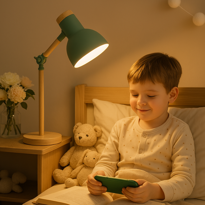 Skandinavisk bordslampa i trä | Minimalistisk design